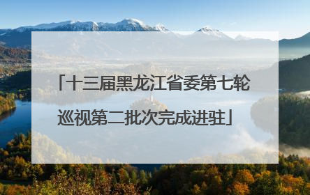 十三届黑龙江省委第七轮巡视第二批次完成进驻