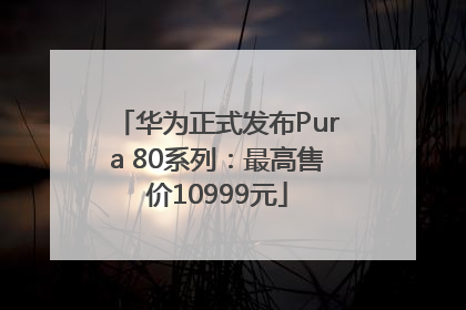 华为正式发布Pura 80系列：最高售价10999元