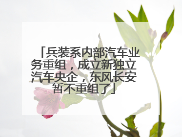 兵装系内部汽车业务重组，成立新独立汽车央企，东风长安暂不重组了