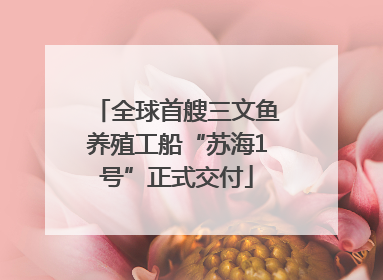 全球首艘三文鱼养殖工船“苏海1号”正式交付