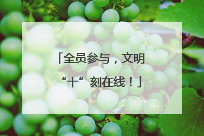 全员参与，文明“十”刻在线！