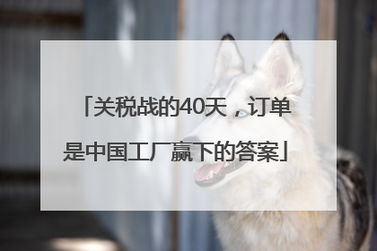 关税战的40天，订单是中国工厂赢下的答案