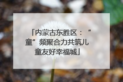 内蒙古东胜区：“童”频聚合力共筑儿童友好幸福城