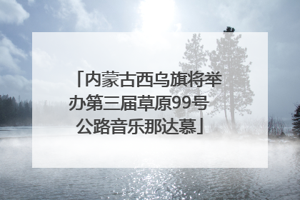 内蒙古西乌旗将举办第三届草原99号公路音乐那达慕