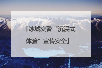 冰城交警“沉浸式体验”宣传安全