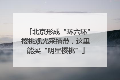 北京形成“环六环”樱桃观光采摘带，这里能买“明星樱桃”