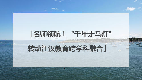 名师领航！“千年走马灯”转动江汉教育跨学科融合