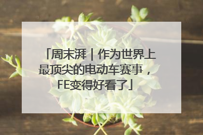 周末湃｜作为世界上最顶尖的电动车赛事，FE变得好看了