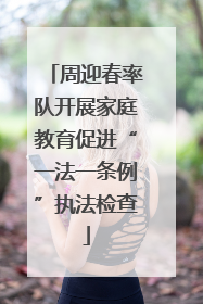 周迎春率队开展家庭教育促进“一法一条例”执法检查