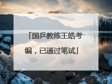 国乒教练王皓考编，已通过笔试