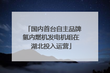 国内首台自主品牌氢内燃机发电机组在湖北投入运营