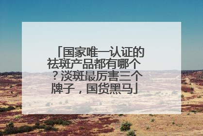 国家唯一认证的祛斑产品都有哪个？淡斑最厉害三个牌子，国货黑马