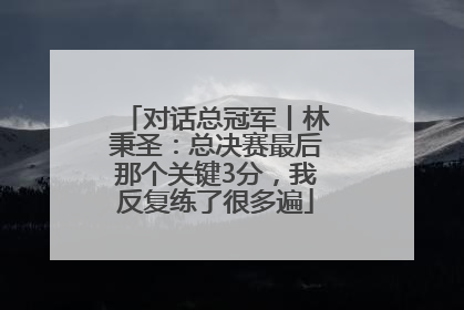 对话总冠军丨林秉圣：总决赛最后那个关键3分，我反复练了很多遍