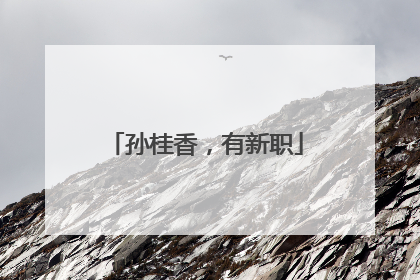 孙桂香，有新职