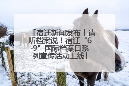 宿迁新闻发布丨请听档案说！宿迁“6·9”国际档案日系列宣传活动上线