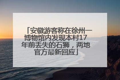 安徽游客称在徐州一博物馆内发现本村17年前丢失的石狮，两地官方最新回应