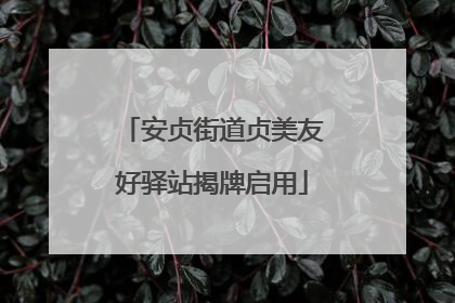 安贞街道贞美友好驿站揭牌启用