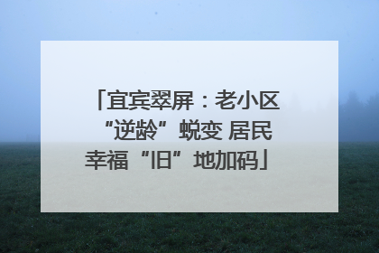宜宾翠屏：老小区“逆龄”蜕变 居民幸福“旧”地加码