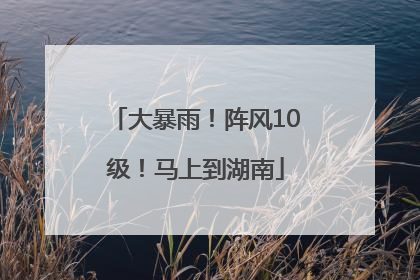 大暴雨！阵风10级！马上到湖南