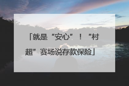 就是“安心”！“村超”赛场说存款保险