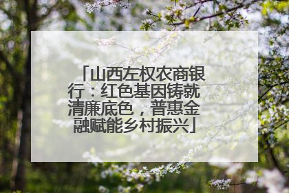 山西左权农商银行：红色基因铸就清廉底色，普惠金融赋能乡村振兴