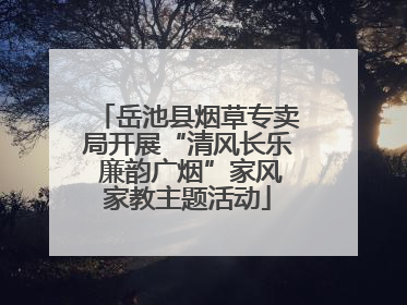 岳池县烟草专卖局开展“清风长乐 廉韵广烟”家风家教主题活动