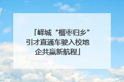 峄城“榴枣归乡”引才直通车驶入校地企共赢新航程