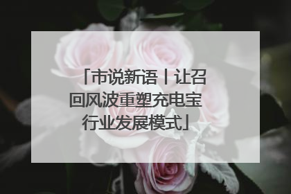 市说新语丨让召回风波重塑充电宝行业发展模式