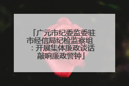 广元市纪委监委驻市经信局纪检监察组：开展集体廉政谈话 敲响廉政警钟