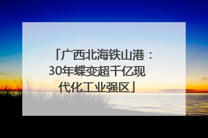 广西北海铁山港：30年蝶变超千亿现代化工业强区