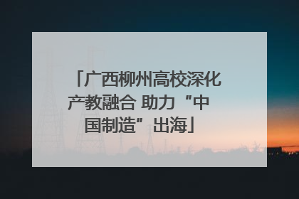 广西柳州高校深化产教融合 助力“中国制造”出海