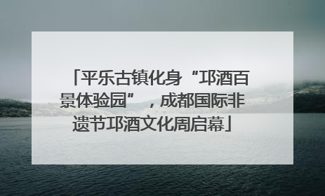 平乐古镇化身“邛酒百景体验园”，成都国际非遗节邛酒文化周启幕