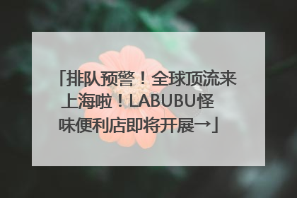 排队预警！全球顶流来上海啦！LABUBU怪味便利店即将开展→