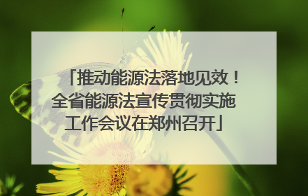 推动能源法落地见效！全省能源法宣传贯彻实施工作会议在郑州召开