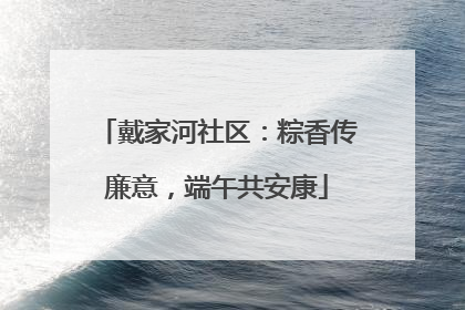 戴家河社区：粽香传廉意，端午共安康