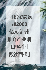投资总额超2000亿元 泸州推介产业项目94个丨数读西投