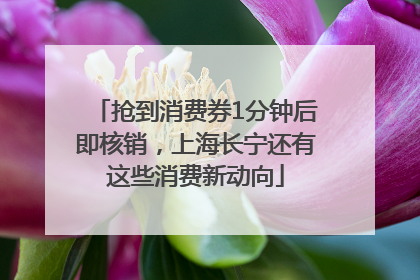抢到消费券1分钟后即核销，上海长宁还有这些消费新动向