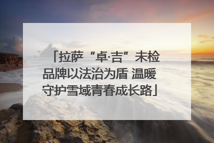拉萨“卓·吉”未检品牌以法治为盾 温暖守护雪域青春成长路