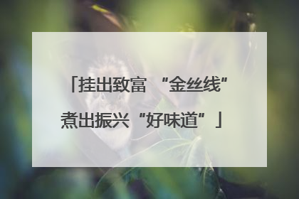 挂出致富 “金丝线” 煮出振兴“好味道”