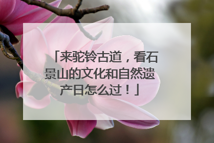 来驼铃古道，看石景山的文化和自然遗产日怎么过！