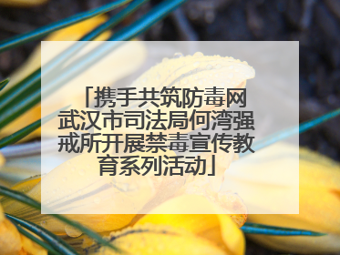 携手共筑防毒网 武汉市司法局何湾强戒所开展禁毒宣传教育系列活动
