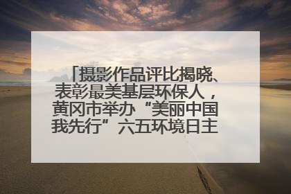 摄影作品评比揭晓、表彰最美基层环保人，黄冈市举办“美丽中国我先行”六五环境日主题宣传活动