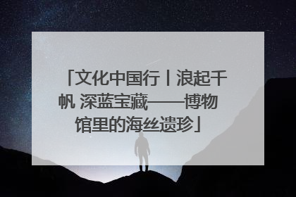 文化中国行丨浪起千帆 深蓝宝藏——博物馆里的海丝遗珍