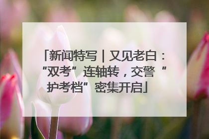新闻特写｜又见老白：“双考”连轴转，交警“护考档”密集开启