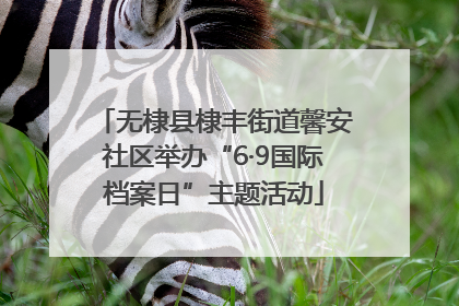 无棣县棣丰街道馨安社区举办“6·9国际档案日”主题活动