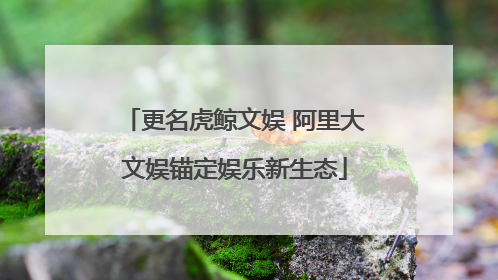 更名虎鲸文娱 阿里大文娱锚定娱乐新生态