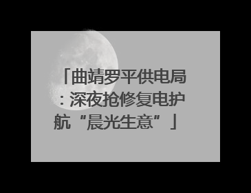 曲靖罗平供电局：深夜抢修复电护航“晨光生意”