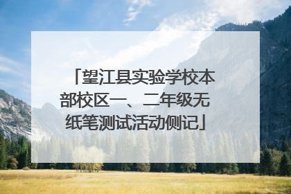 望江县实验学校本部校区一、二年级无纸笔测试活动侧记