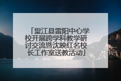 望江县雷阳中心学校开展跨学科教学研讨交流暨沈映红名校长工作室送教活动