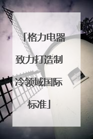 格力电器致力打造制冷领域国际标准